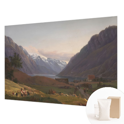 Wandtapete mit Bergpanorama