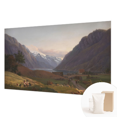 Wandtapete mit Bergpanorama