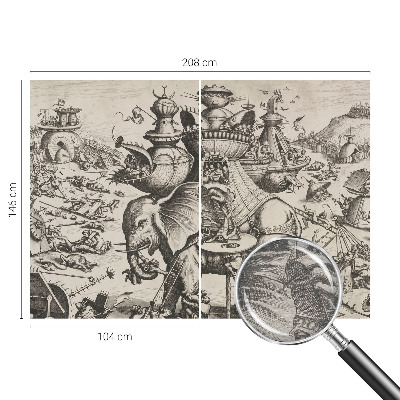 Fototapete fürs Wohnzimmer Eine groteske Schlacht