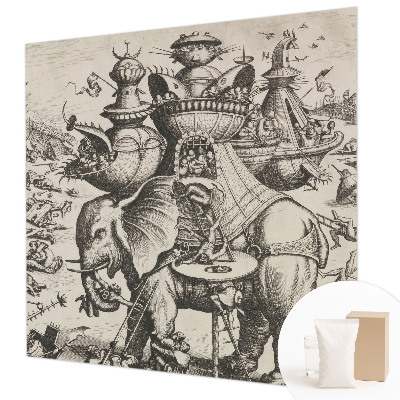 Fototapete fürs Wohnzimmer Eine groteske Schlacht