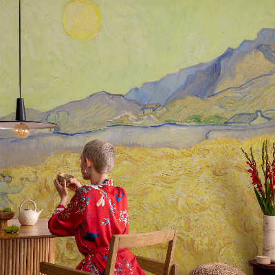 Fototapete fürs Kinderzimmer mit Motiv eines Weizenfelds
