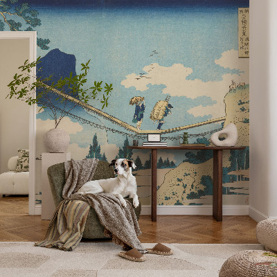 Vliestapete fürs Schlafzimmer mit Motiv einer Bergbrücke