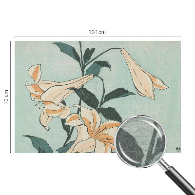 Moderne Vlies-Fototapete mit zarten Lilien