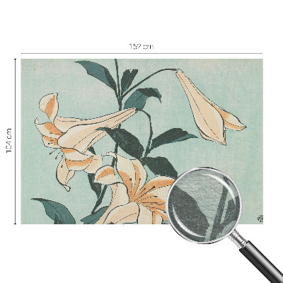 Moderne Vlies-Fototapete mit zarten Lilien