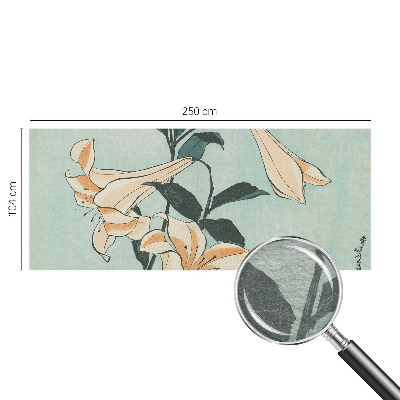 Moderne Vlies-Fototapete mit zarten Lilien
