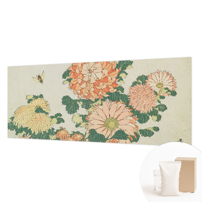 Motivtapete mit Chrysanthemenblüten als Muster