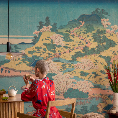Wand-Fototapete Japanische Landschaft
