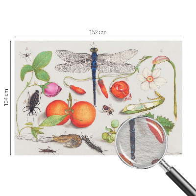 Dekorative Wand-Fototapete mit einer Naturillustration