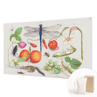 Dekorative Wand-Fototapete mit einer Naturillustration