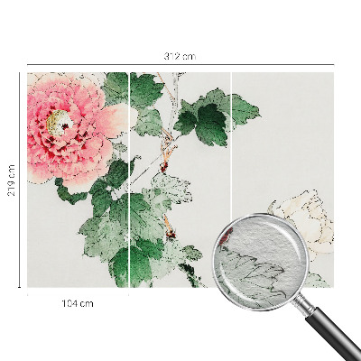 Fototapete mit floralem, dezentem Muster