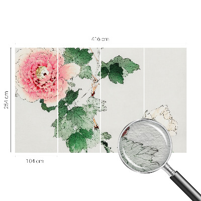 Fototapete mit floralem, dezentem Muster