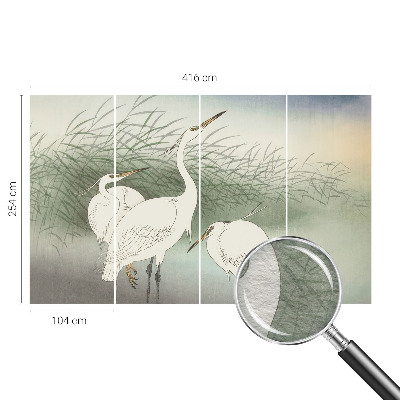 Vlies-Fototapete mit einem Reiher im Gras