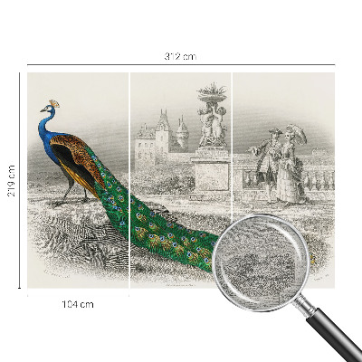 Motivtapete aus Vlies Bunte Federn