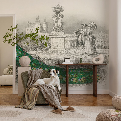 Motivtapete aus Vlies Bunte Federn