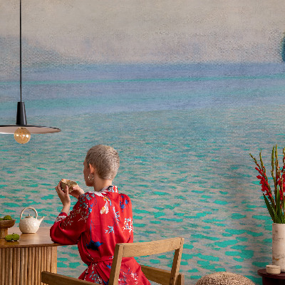 Moderne Vlies-Fototapete Türkisfarbenes Wasser
