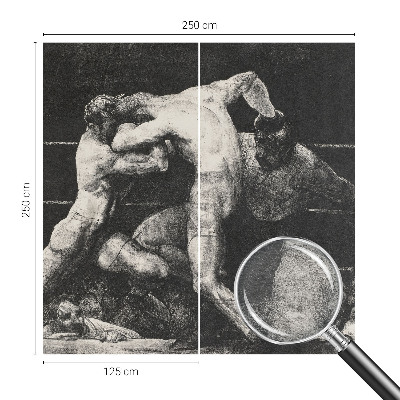 Dekorative Wand-Fototapete Boxerduell
