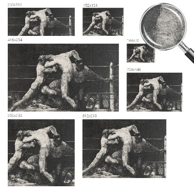 Dekorative Wand-Fototapete Boxerduell