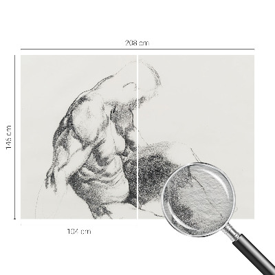 Fototapete Skizze eines Mannes