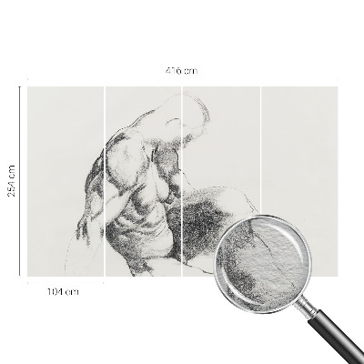 Fototapete Skizze eines Mannes