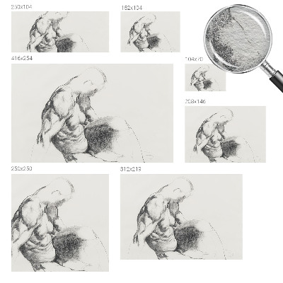 Fototapete Skizze eines Mannes