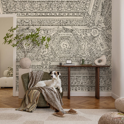 Fototapete fürs Wohnzimmer mit klassischem Schmuckmotiv