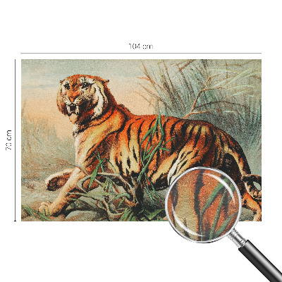 Motivtapete aus Vlies mit naturgetreuem Tiger-Motiv