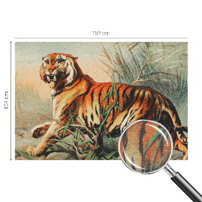Motivtapete aus Vlies mit naturgetreuem Tiger-Motiv