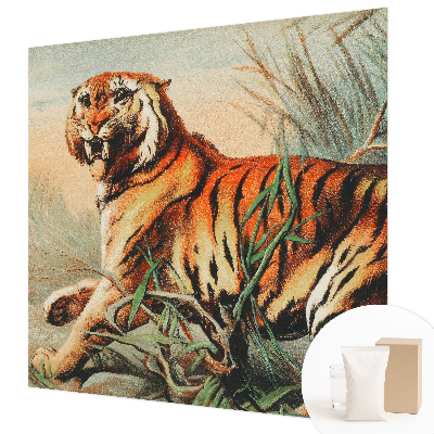 Motivtapete aus Vlies mit naturgetreuem Tiger-Motiv