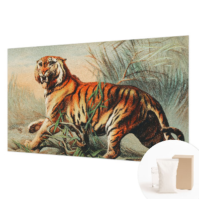 Motivtapete aus Vlies mit naturgetreuem Tiger-Motiv
