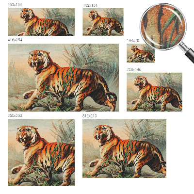 Motivtapete aus Vlies mit naturgetreuem Tiger-Motiv