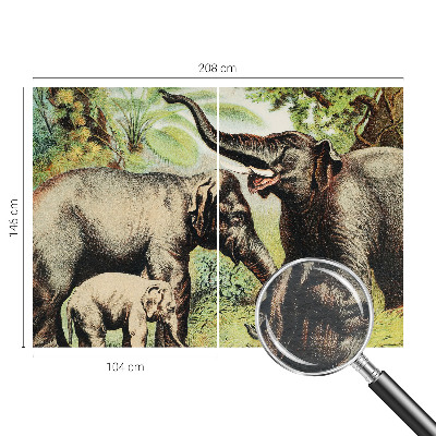 Fototapete fürs Schlafzimmer Elefantenfamilie