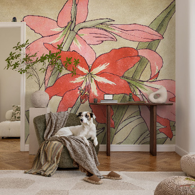 Fototapete aus Vlies mit Motiv aus Taglilienblüten