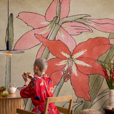 Fototapete aus Vlies mit Motiv aus Taglilienblüten