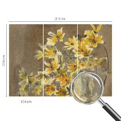 Vlies-Fototapete nach Maß mit einem sonnigen Blumenstrauß als Motiv