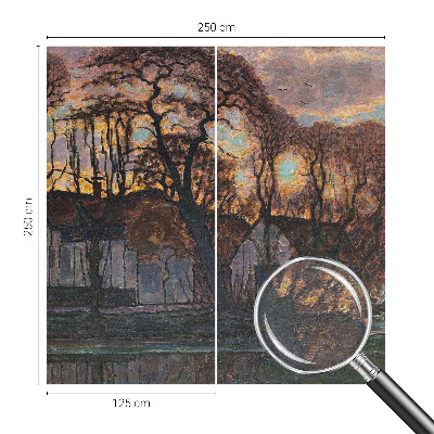 Vlies-Fototapete fürs Wohnzimmer mit einer Abendlandschaft