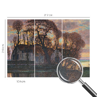 Vlies-Fototapete fürs Wohnzimmer mit einer Abendlandschaft