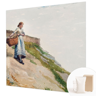 Bedruckte Vlies-Fototapete mit weiblicher Landschaftsillustration