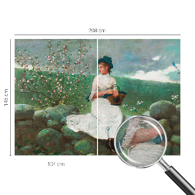 Moderne Vlies-Fototapete Blumenfrieden