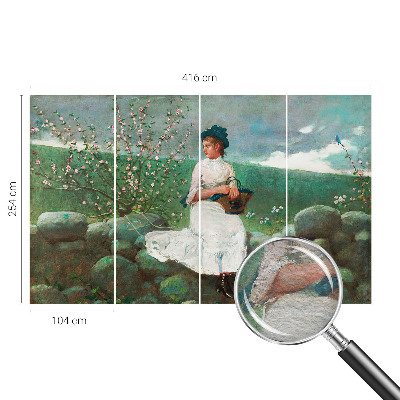 Moderne Vlies-Fototapete Blumenfrieden