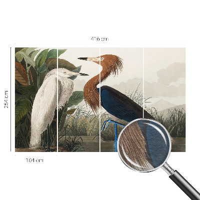 Fototapete Vögel in Pflanzen