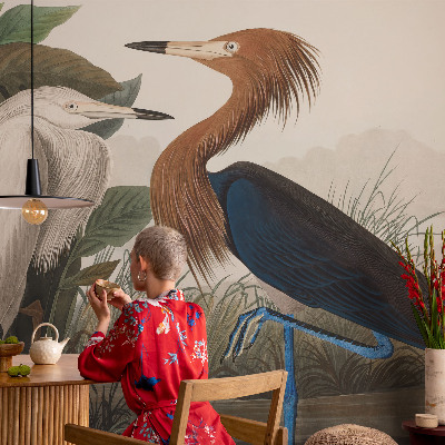 Fototapete Vögel in Pflanzen