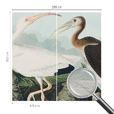 Dekorative Wand-Fototapete mit einem Vogelpaar als Motiv