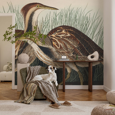 Wandtapete mit realistischem Vogelmotiv