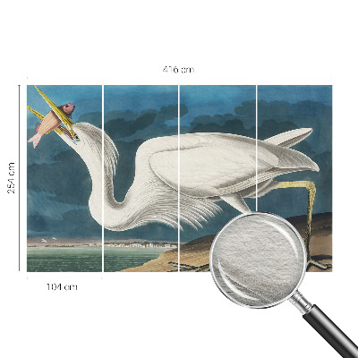 Vlies-Fototapete nach Maß mit einem Vogel, der einen Fisch hält