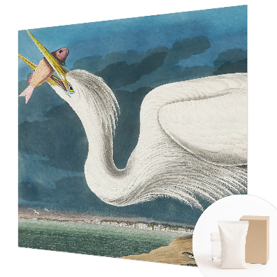 Vlies-Fototapete nach Maß mit einem Vogel, der einen Fisch hält
