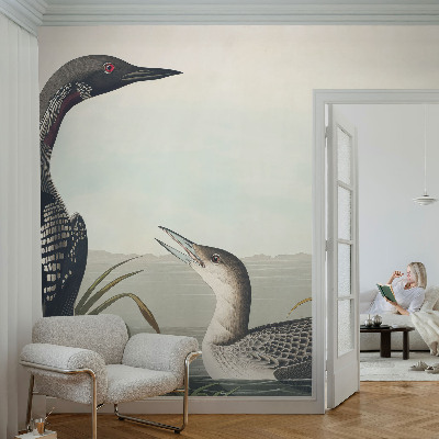 Fototapete fürs Schlafzimmer mit Motiv von Vögeln über dem Wasser