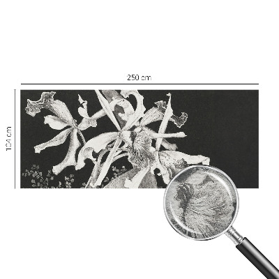 Fototapete fürs Kinderzimmer mit einer Illustration von Orchideen