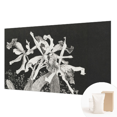 Fototapete fürs Kinderzimmer mit einer Illustration von Orchideen
