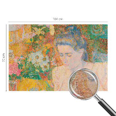 Fototapete aus Vlies mit einem Porträt aus Blumenmotiven
