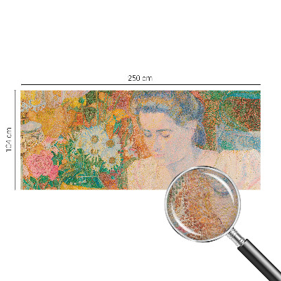 Fototapete aus Vlies mit einem Porträt aus Blumenmotiven